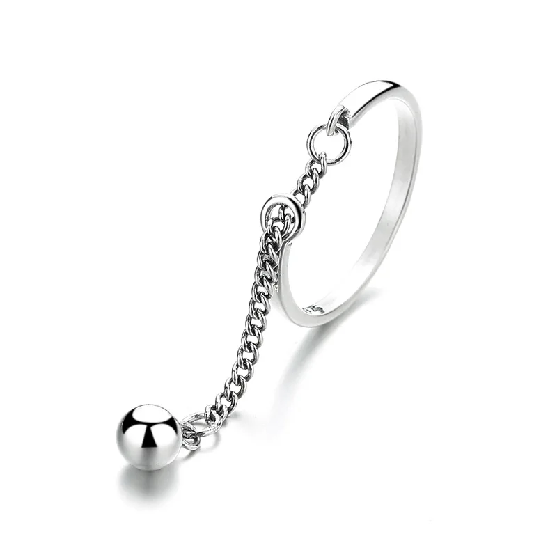 Adjustable simple fashion chain tassel ring - Image 8