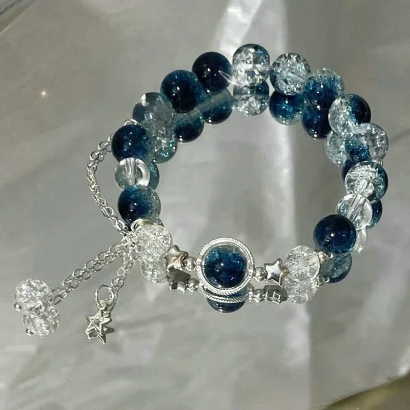 Simple Green Popcorn Beaded Crystal Bracelet for Women - Image 21